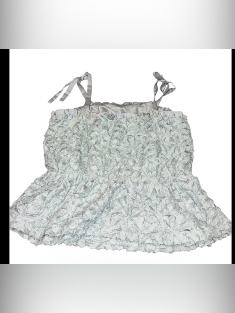 Anthropologie Sunday in Brooklyn Blue Smocked Textured Peplum Tank Size M NWT - Picture 5 of 8